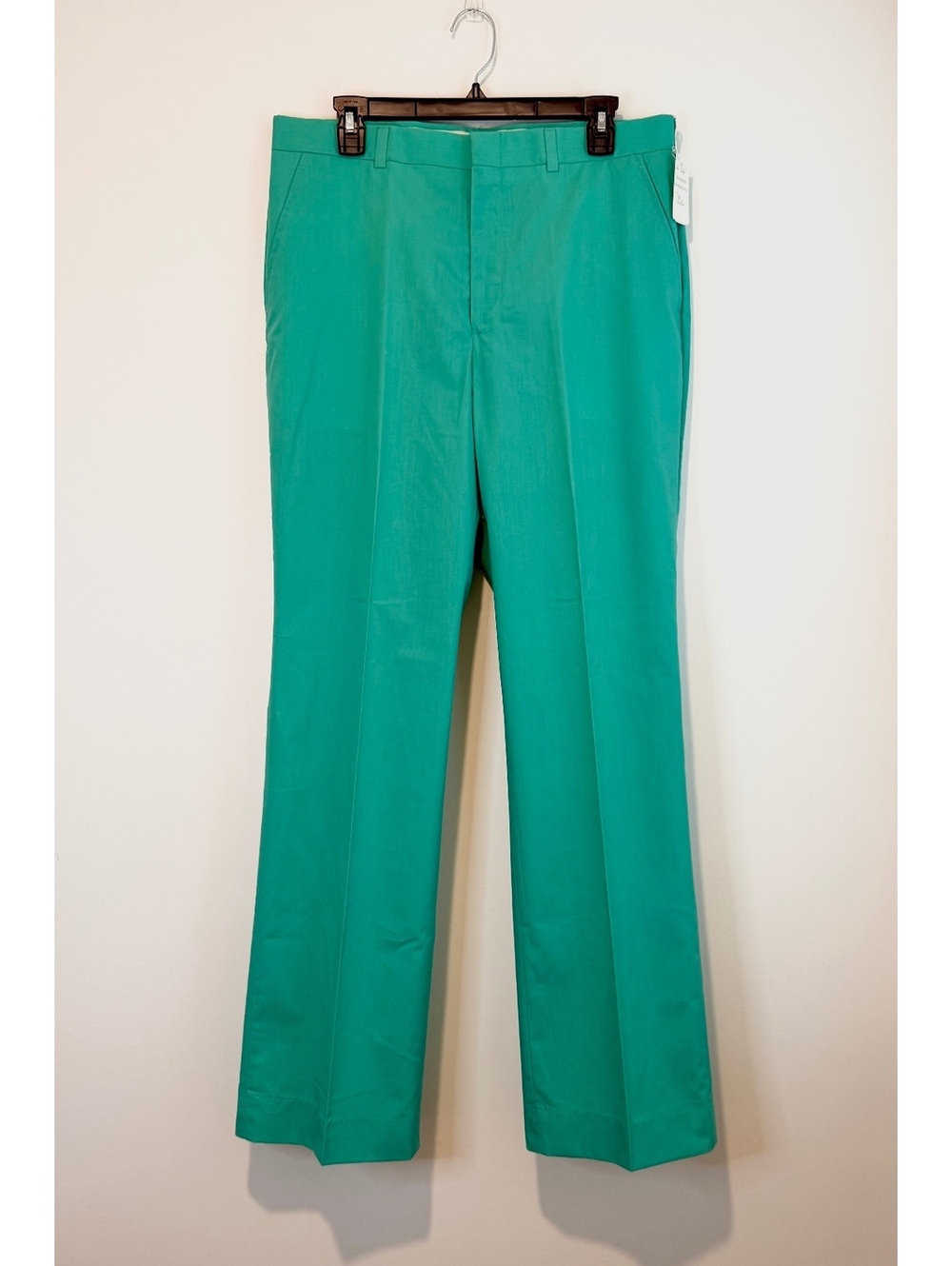 Vintage Andhurst Mens 34 Teal Green Dress Pants NWT USA Retro Straight Leg
